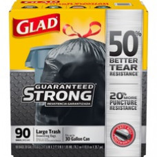 Glad Large Drawstring Trash Bags - Extra Strong - Large Size - 30 gal Capacity - 30