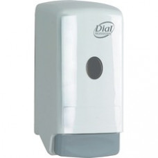 Dial 800ml Liquid Soap Push Dispenser - Manual - 27.05 fl oz Capacity - Durable, Refillable, Long Lasting - White - 6 / Carton