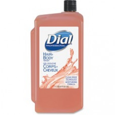 Dial Dispenser Refill Hair/Body Wash - 33.8 fl oz (1000 mL) - Hair, Body, Skin - Orange - Moisturizing, Hypoallergenic - 8 / Carton