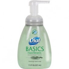 Dial Basics HypoAllergenic Foaming Hand Soap - Honeysuckle Scent - 7.5 fl oz (221.8 mL) - Pump Bottle Dispenser - Hand, Skin - Green - Hypoallergenic - 8 / Carton