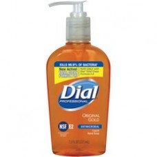 Dial Professional Antimicrobial Liquid Soap - 7.5 fl oz (221.8 mL) - Push Pump Dispenser - Dirt Remover - Skin, Hand - Antimicrobial, Anti-bacterial - 1 Each
