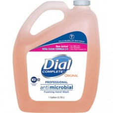 Dial Complete Professional Antimicrobial Hand Wash Refill - Fresh Scent Scent - 1 gal (3.8 L) - Pump Bottle Dispenser - Kill Germs - Hand - Pink - Anti-bacterial, Antimicrobial, Hypoallergenic - 1 Each
