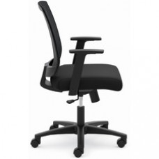 HON Torch Mesh Mid-Back Task Chair - Fabric Seat - Black Mesh Back - Black Frame - Mid Back - 5-star Base - Black - Armrest