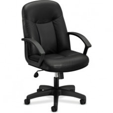 HON High-Back Executive Chair - Leather Black Seat - SofThread Leather Black Back - 5-star Base - 20.50