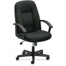 HON High-Back Executive Chair - Fabric Black Seat - Black Frame - 5-star Base - Black - 26.5
