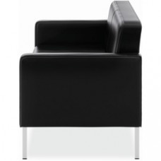 HON Corral Sofa | Black Bonded Leather - Black Seat - Black Back