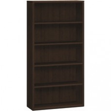 HON 10500 Bookcase - 5 Shelve(s) - Material: Laminate - Finish: Mocha