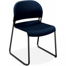 HON GuestStacker Chair - Polymer Seat - Plastic Back - Black Steel Frame - Plastic - 4 / Carton