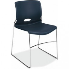 HON Olson Chair - Plastic Seat - Plastic Back - Chrome Steel Frame - Plastic - 4 / Carton