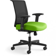 HON Convergence Chair - Pear Fabric Seat - Black Mesh Back - Black Frame - 5-star Base - Pear