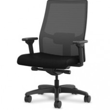 HON Ignition 2.0 Mid-back Big & Tall Task Chair - Black Foam Seat - Black Back - Black Frame - Mid Back - 5-star Base - Armrest - 1 Each