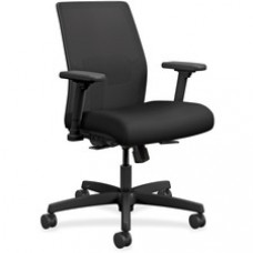 HON Ignition Mesh Back Task Chair - Fabric Black Seat - Fabric Back - Black Frame - 5-star Base - 19