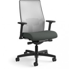 HON Ignition 2.0 Chair - Iron Ore Fabric Seat - Fog Mesh Back - Black Frame - Mid Back - Iron Ore