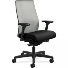 HON Ignition HIWMMKD Task Chair - Black Fabric Seat - Fog Ilira-stretch Back - Black Frame - Mid Back - 5-star Base - 1 / Each