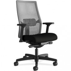 HON Ignition ReActiv Chair - Black Fabric Seat - Black Mesh Back - Black Frame - Mid Back - Black