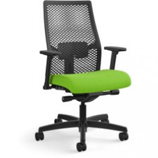 HON Ignition ReActiv Chair - Pear Fabric Seat - Black Mesh Back - Black Frame - Mid Back - Pear