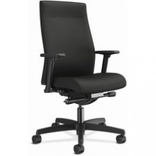 HON Ignition 2.0 Chair - Iron Ore Seat - Iron Ore Fabric Back - Black Frame - Mid Back - Iron Ore