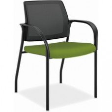 HON Ignition Chair - Pear Fabric Seat - Black Mesh Back - Black Steel Frame - Pear - Armrest