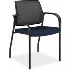 HON Ignition Chair - Navy Fabric Seat - Black Mesh Back - Black Steel Frame - Navy - Armrest