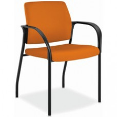 HON Ignition Chair - Apricot Fabric Back - Black Steel Frame - Apricot - Armrest
