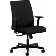 HON Ignition Chair - Black Fabric Back - Black Frame - Low Back - Black