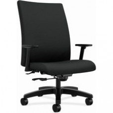 HON Ignition Chair - Black Fabric Back - Black Frame - Black