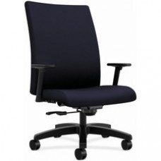HON Ignition Chair - Navy Fabric Back - Black Frame - Navy