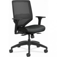 HON Solve Chair - Vinyl Seat - Black Back - Black Frame - Mid Back - Black