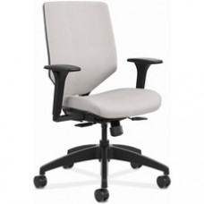HON Solve Chair - Fabric Seat - Charcoal Fabric Back - Black Frame - Mid Back - Sterling
