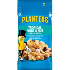 Planters Tropical Fruit & Nut Trail Mix - Gluten-free, No Artificial Color, Preservative-free, No Artificial Flavor - Tropical Fruit & Nut - 2 oz - 72 / Carton