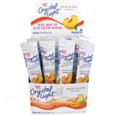 Crystal Light On-The-Go Mix Peach Sticks - Powder - Peach Tea Flavor - 0.09 oz - 30 / Box