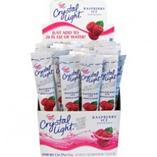 Crystal Light On-The-Go Raspberry Mix Sticks - Powder - Raspberry Ice Flavor - 0.08 oz - 30 / Box