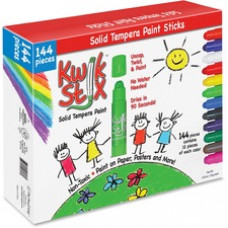 The Pencil Grip Kwik Stix 144-Piece Tempera Paint Sticks - 144 / Box - Assorted