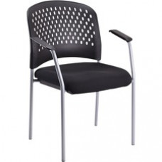 Eurotech Breeze Chair - Blue Fabric Seat - Blue Back - Gray Powder Coated Steel Frame - Four-legged Base - Armrest - 1 Each