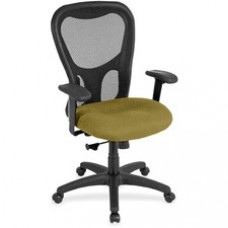 Eurotech Apollo Synchro High Back Chair - Limelight Fabric Seat - Black Back - High Back - 5-star Base - Armrest - 1 Each