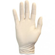 Safety Zone 5 mil Latex Gloves - Polymer Coating - Large Size - Latex - Natural - Ambidextrous, Chemical Resistant, Rolled Cuff, Powder-free, Durable, Liquid Resistant - 1000 / Carton