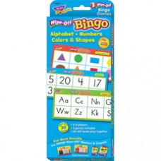 Trend Wipe-Off Alphabet Shapes Bingo Game - Theme/Subject: Learning - Skill Learning: Reading, Counting, Listening, Uppercase Letters, Lowercase Letters, Word, Number, Shape, Color, Alphabet - 24 Pieces - 4+