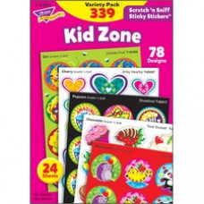 Trend Kid Zone Scratch 'n Sniff Stinky Stickers - Furry Fun, Zombie Fruit, Bumper Blast, Artsy Heartsy, Hearty Fun, Party-palooza, Treat Yourself, Showtime! Shape - Acid-free, Non-toxic, Photo-safe, Scented - 5.88
