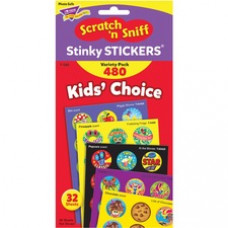 Trend Stinky Stickers Super Saver Variety Pack - 480 (Assorted) Shape - Self-adhesive - Acid-free, Non-toxic, Photo-safe - Assorted - Paper - 480 / Pack