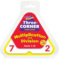 Trend Multiplication/Division Three-Corner Flash Card Set - Educational