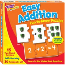 Trend Easy Addition Fun-to-Know Puzzles - Theme/Subject: Learning - Skill Learning: Addition, Number Recognition - 45 Pieces