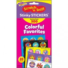 Trend Colorful Favorites Stinky Stickers Pack - Self-adhesive - Acid-free, Non-toxic, Photo-safe - Assorted - 1 / Pack