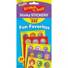 Trend Fun & Fancy Jumbo Pack Stickers - 432 (Round) Shape - Self-adhesive - Acid-free, Non-toxic, Photo-safe, Scented - Assorted, Multicolor - Paper - 432 / Pack