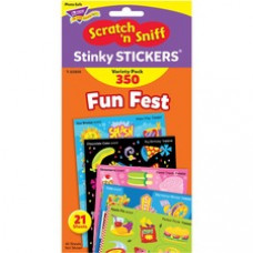 Trend Fun Fest Stinky Stickers Variety Pack - Treat, Birthday, Movie, Picnic, Water Play, School's In Theme/Subject - Scented, Acid-free, Non-toxic - Multicolor - 1 / Pack
