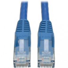 Tripp Lite 100ft Cat6 Gigabit Snagless Molded Patch Cable RJ45 M/M Blue 100' - Category 6 - 100ft - 1 x RJ-45 Male Network - 1 x RJ-45 Male Network - Blue