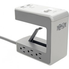 Tripp Lite 6-Outlet Surge Protector w/2 USB-A (2.4A Shared) & 1 USB-C (3A) - 8 ft. (2.43 m) Cord, 1080 Joules, Desk Clamp - 6 x NEMA 5-15R, 2 x USB - 1800 VA - 1080 J - 120 V AC Input