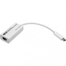 Tripp Lite USB-C to Gigabit Ethernet NIC Network Adapter 10/100/1000 Mbps White - USB 3.1 - 1 Port(s) - 1 - Twisted Pair