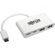 Tripp Lite 4-Port USB 3.1 Gen 1 Portable Hub USB-C to x2 USB-A and x2 USB-C - USB Type C - External - 4 USB Port(s) - 2 USB 3.0 Port(s) - 2 USB 3.1 Port(s)
