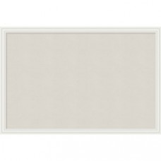 U Brands Cork Linen Bulletin Board, 30 x 20 Inches, White Wood Frame (2074U00-01) - 30