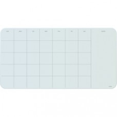 U Brands Magnetic Glass Dry Erase Weekly Calendar Board - 12